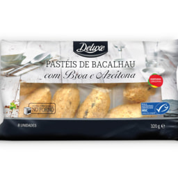 DELUXE® Pastéis de Bacalhau com Broa de Milho e Azeitonas para Forno