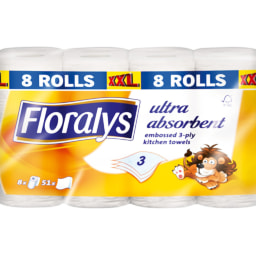 Floralys® Rolos Cozinha 3 Folhas