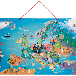 Playtive Junior® Mapa Mundo/ Europa de Madeira para Criança