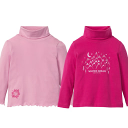 Lupilu® Camisolas de Gola Alta para Menina 2 Unid.