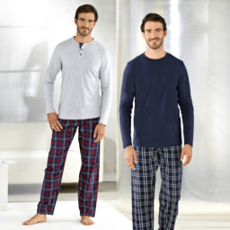 ENRICO MORI® Pijama de Flanela para Homem