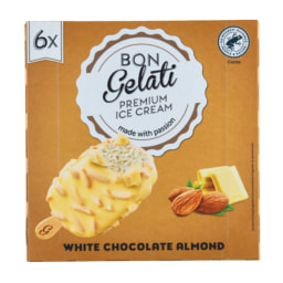 Bon Gelati® Gelado de Chocolate Branco e Amêndoa/ Morango
