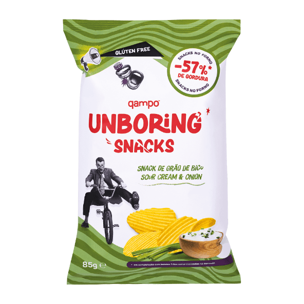 Unboring - Snack de Grão-de-bico, Sour Cream e Cebola