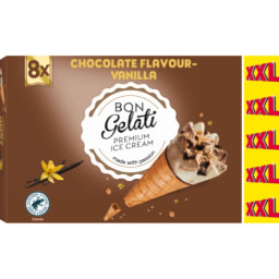 Bon Gelati® Gelado de Chocolate e Baunilha em Cone