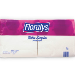 FLORALYS® Guardanapos Brancos Folha Simples