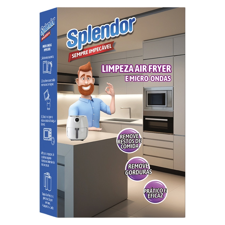 SPLENDOR - Saquetas Pó de Limpeza Microondas e Airfryer