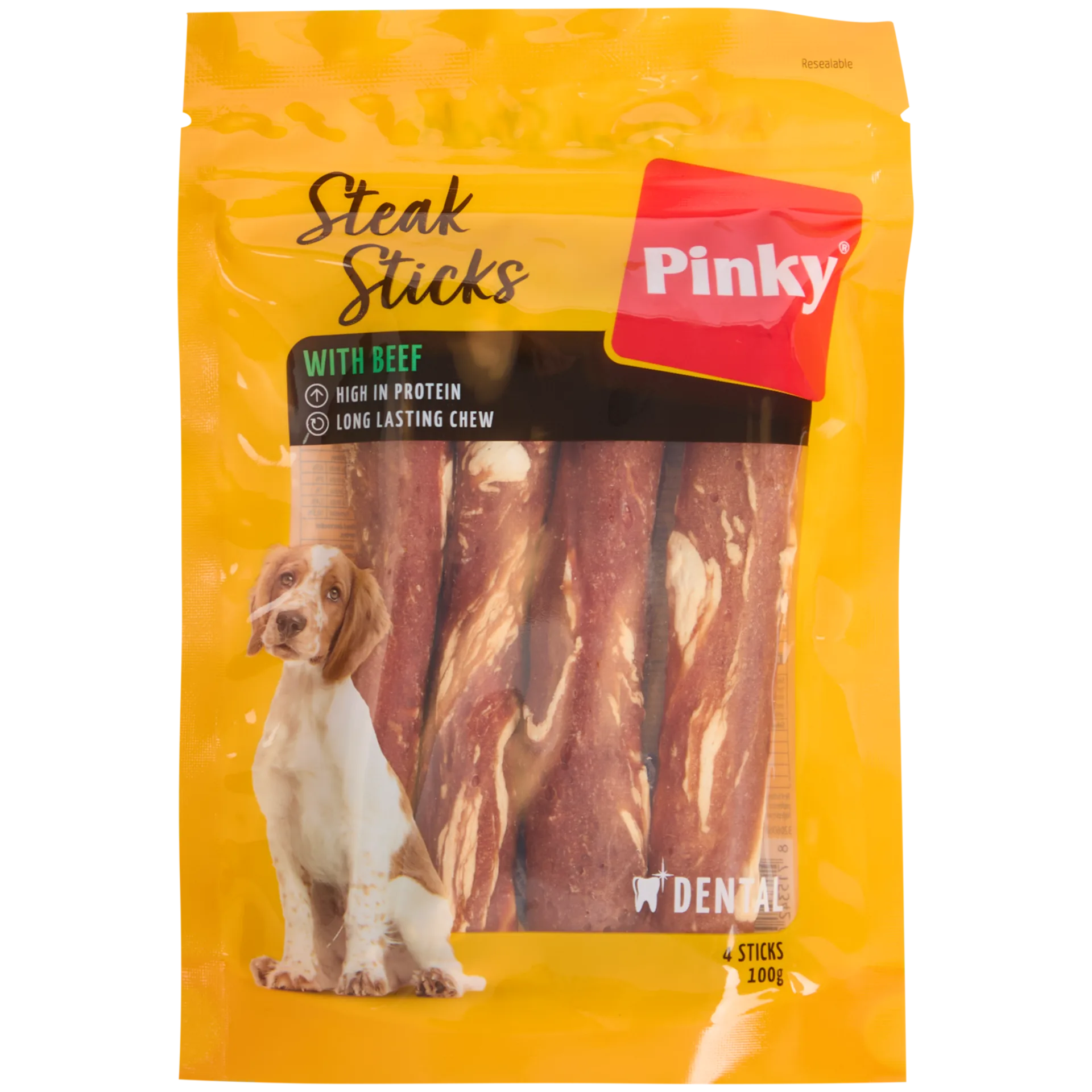Snack para cães Pinky Steak Sticks