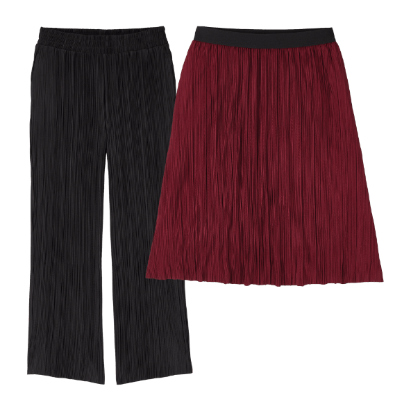UP2FASHION® - Calças/Saia Plissada