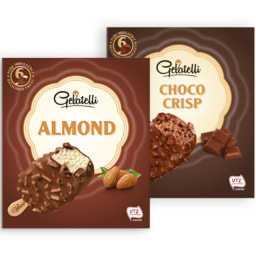 GELATELLI® Gelado de Amêndoa / Clássico / Choco Crisp