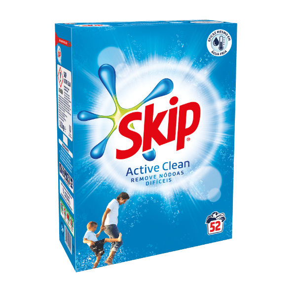 Skip Detergente em Pó para Máquina da Roupa Active Clean
