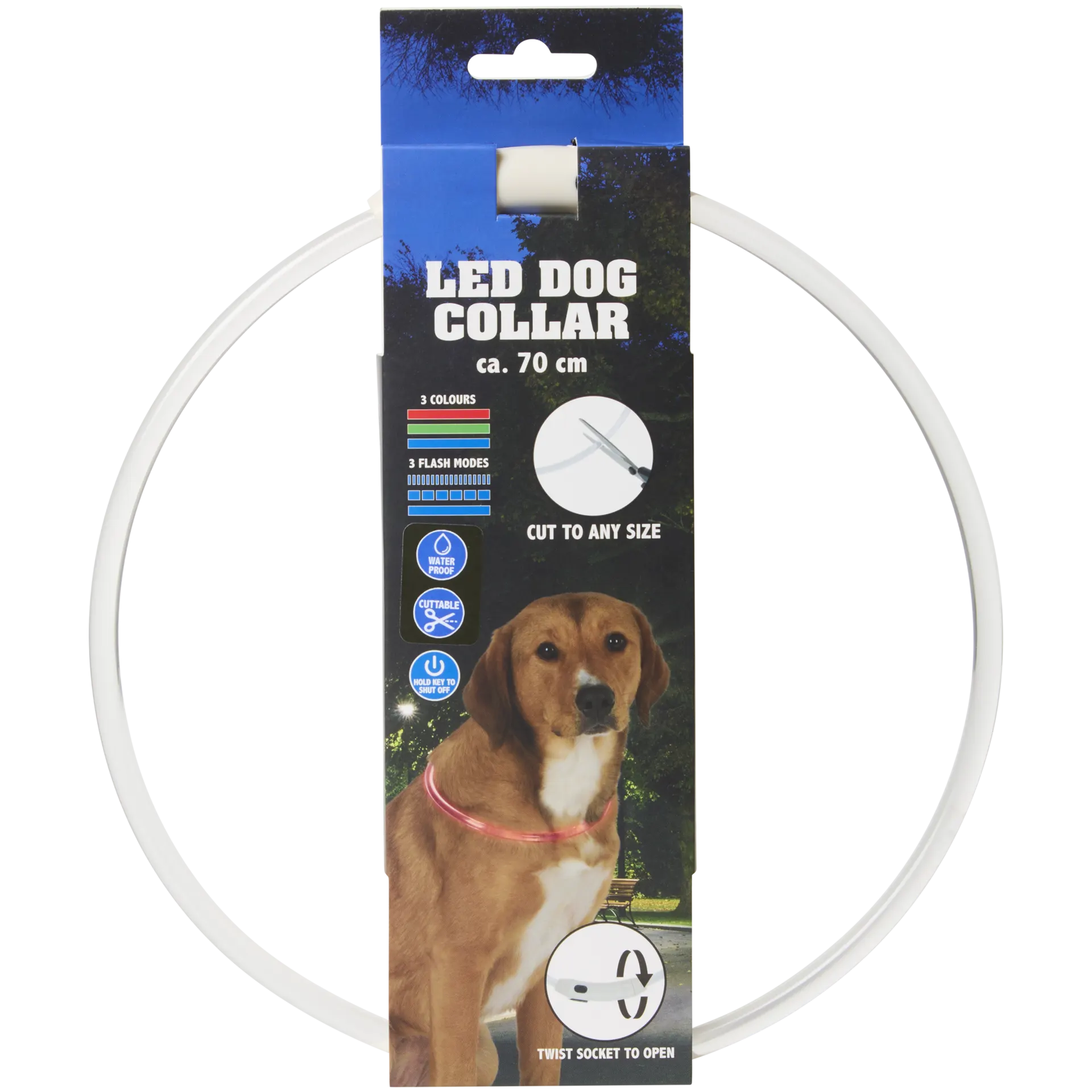 Coleira LED recarregável