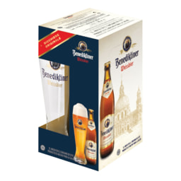 Benediktiner® Pack 3 Cervejas + 1 Copo