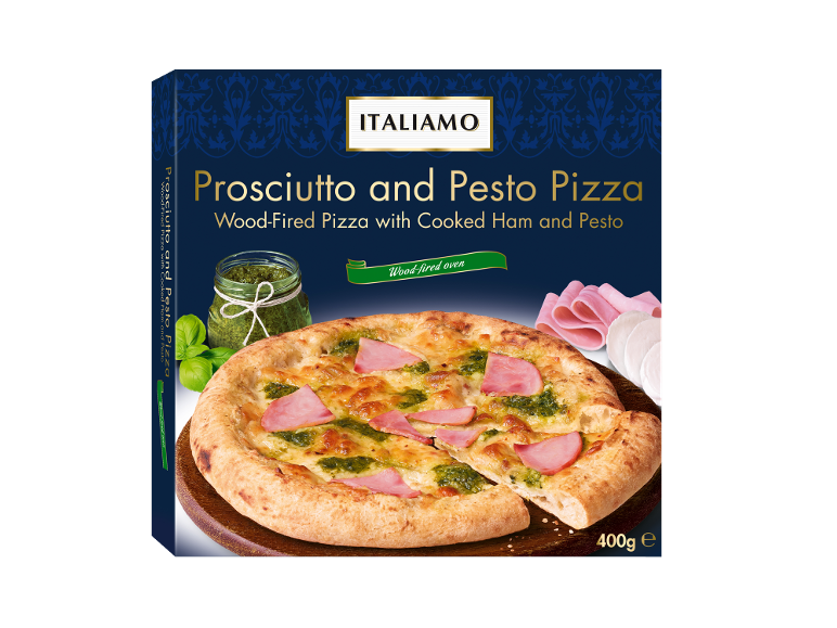 Pizza de Fiambre e Pesto