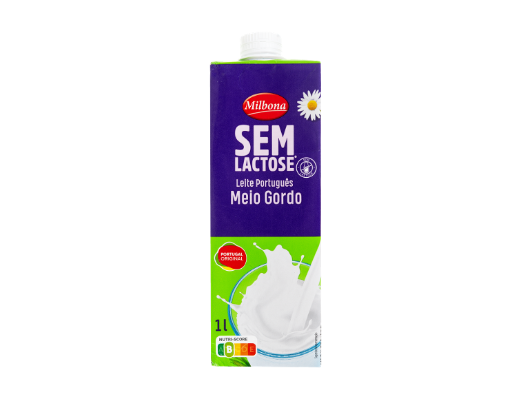 Leite meio gordo sem lactose