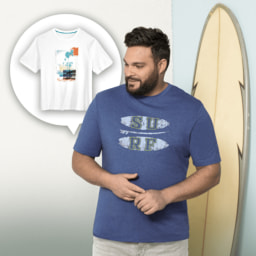 STRAIGHT UP® T-shirt para Homem, Tamanho Grande