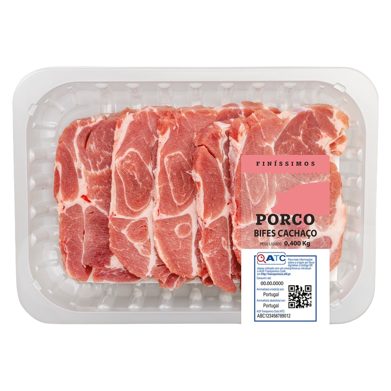 Bifes do Cachaço de Porco Finíssimo