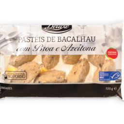 DELUXE® Pastéis de Bacalhau com Broa de Milho e Azeitonas