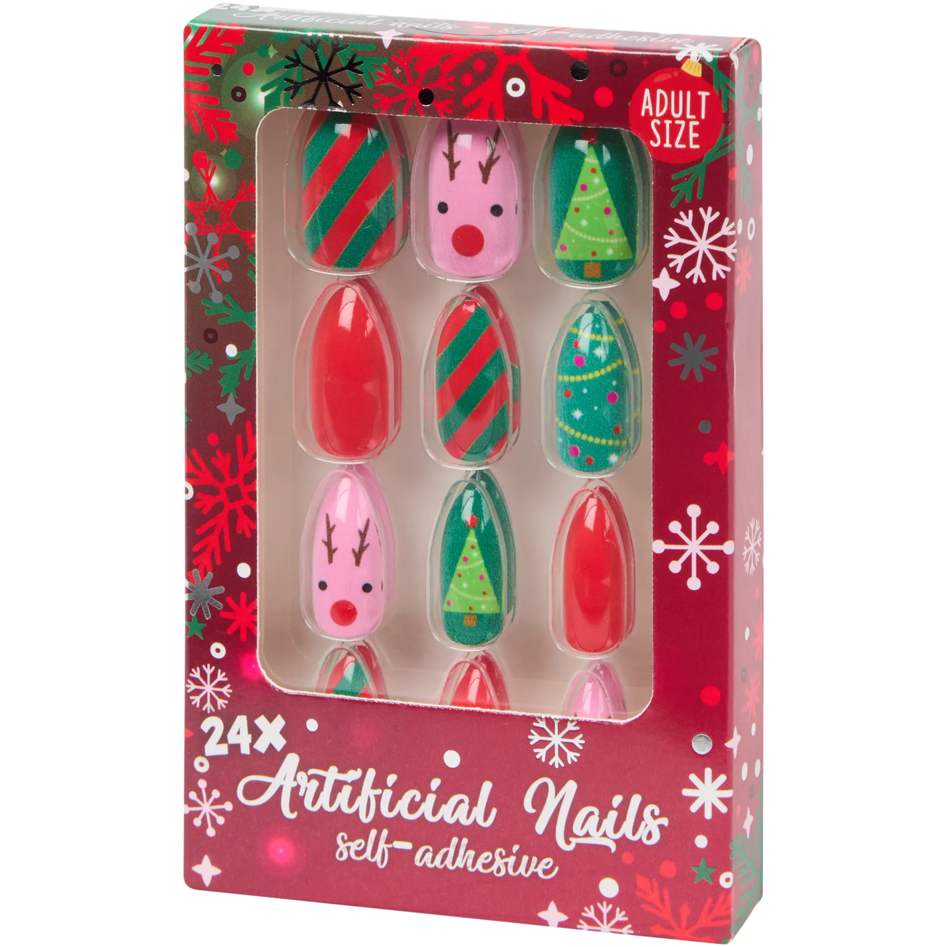 Unhas postiças de Natal I Love My Style