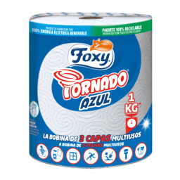 Foxy - Rolo de Cozinha Multiusos Tornado Azul Absorvente