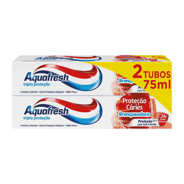 Aquafresh - Pasta de Dentes Proteção Cáries Branqueadora