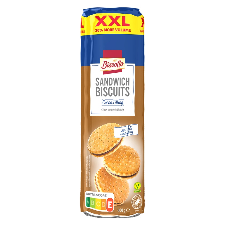 BISCOTTO® - Bolacha Dupla com Recheio de Chocolate
