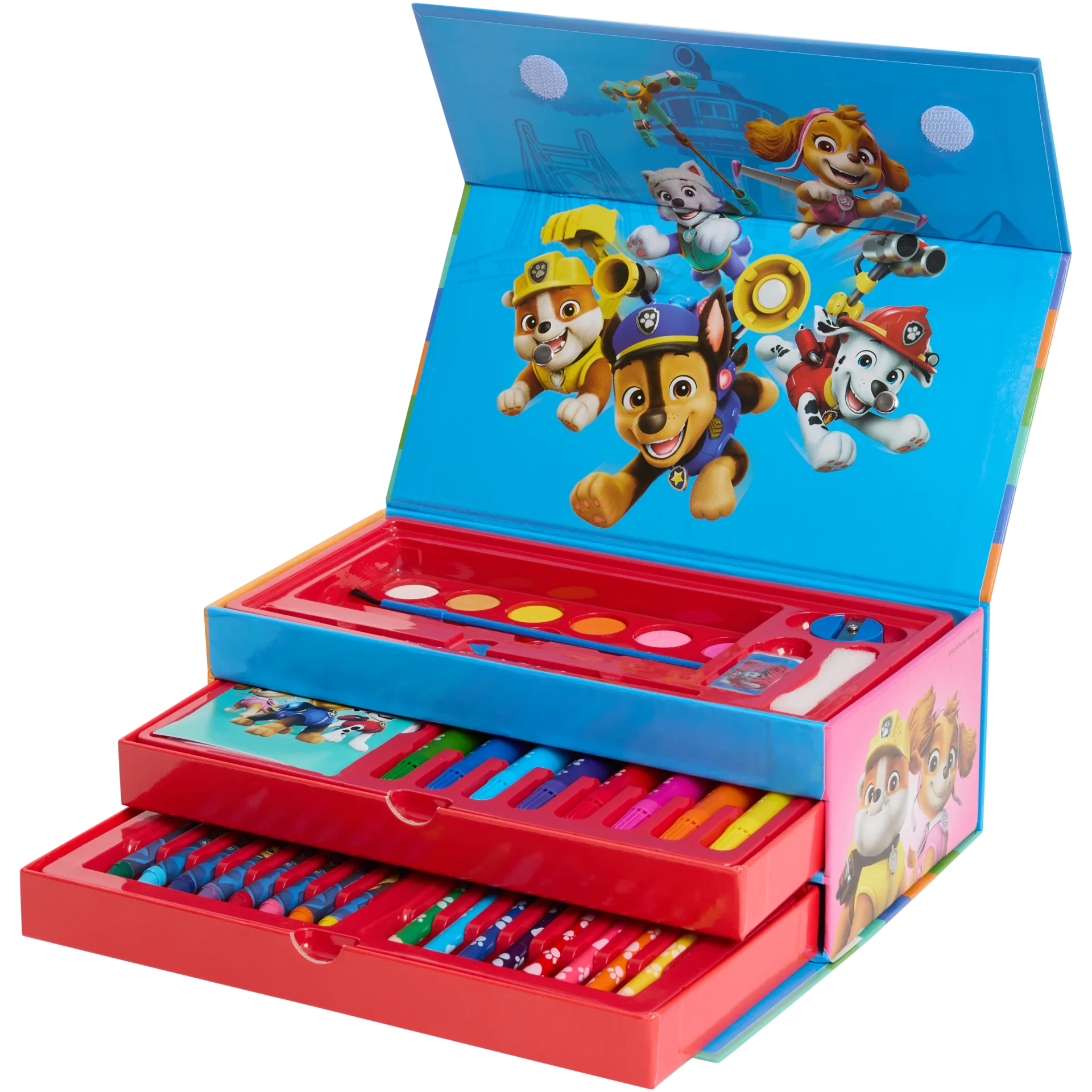Caixa com material de pintura