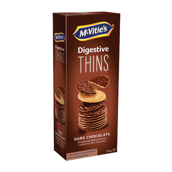McVitie's Digestivas Thins Chocolate Preto