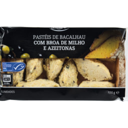 Deluxe® Pastéis de Bacalhau com Broa de Milho e Azeitonas para Forno