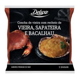 Deluxe® Gratinado de Vieira, Sapateira e Bacalhau em Concha