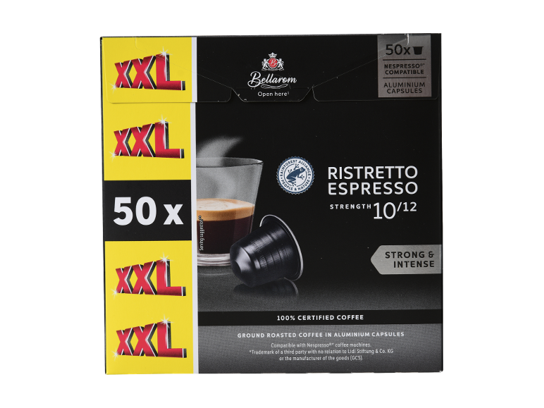 BELLAROM - Cápsulas de Café Ristretto Espresso XXL