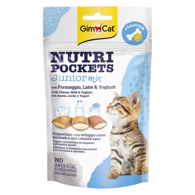 GLIMCAT - Snack para Gato Júnior com Queijo, Leite e Iogurte