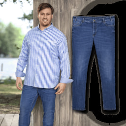 STRAIGHT UP® Jeans para Homem, Tamanho Grande