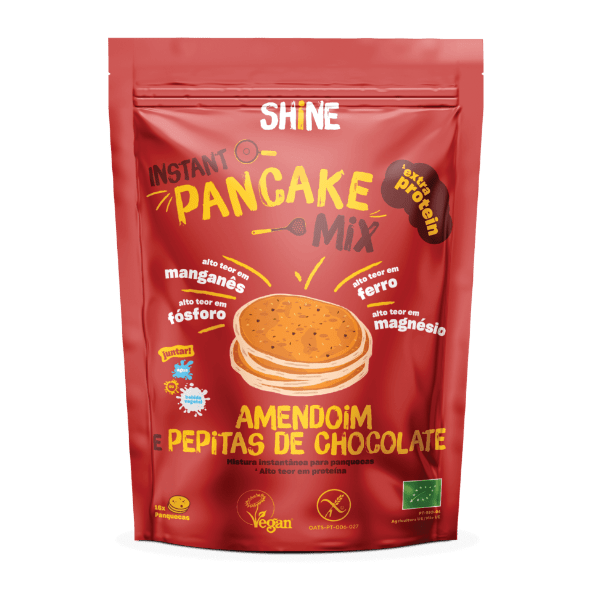 Shine Mix de Panquecas sem Glúten de Amendoim e Chocolate Biológico