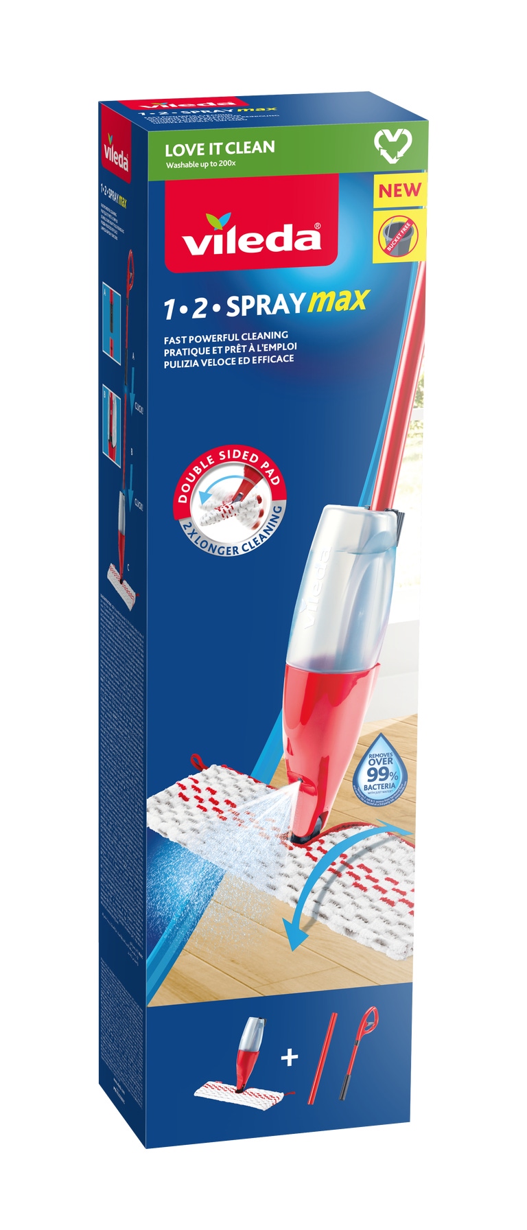 VILEDA - Mopa Microfibra com Spray Max 1.2