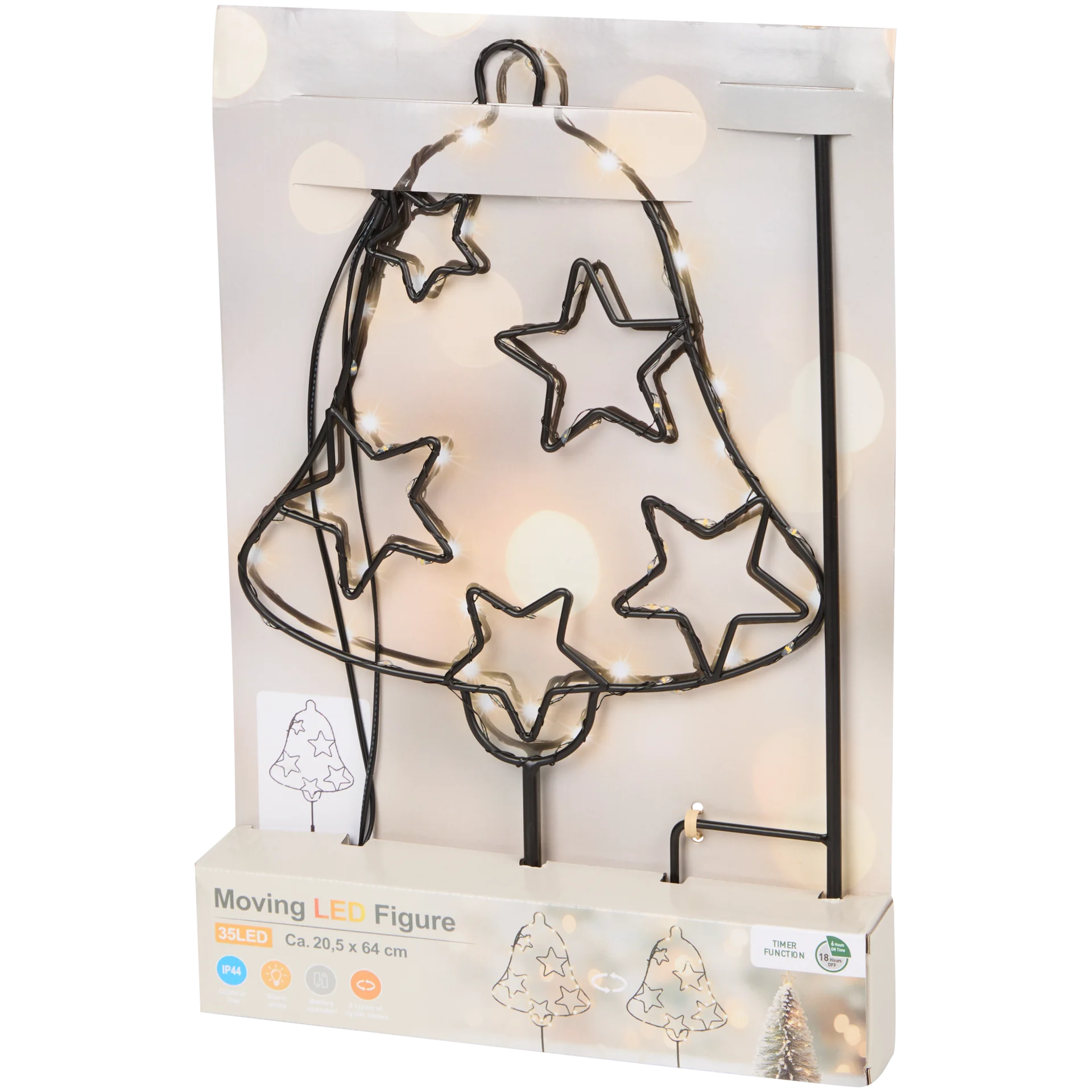 Espeto de jardim com iluminação LED móvel