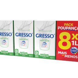 Gresso® Leite Meio-gordo Pack Poupança