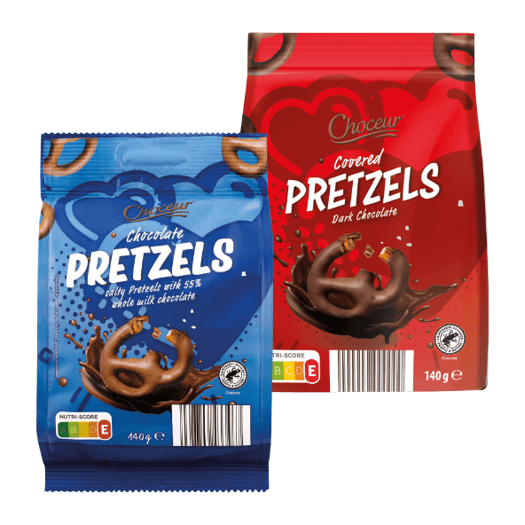 CHOCEUR® - Pretzels com Cobertura de Chocolate