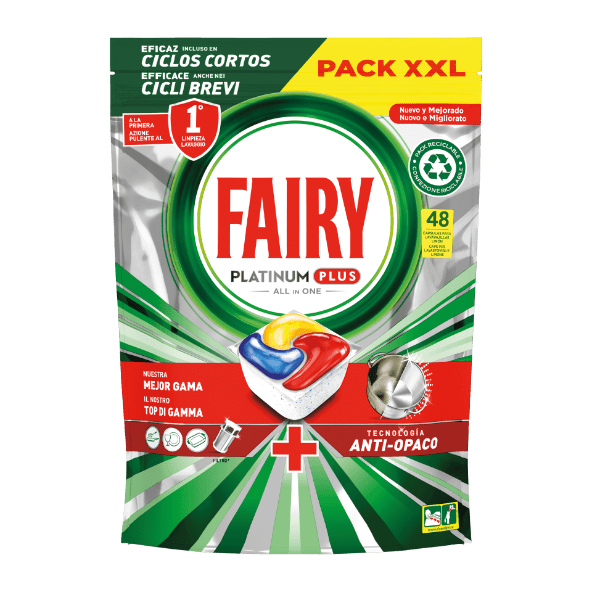 Fairy - Detergente para Máquina da Loiça em Pastilhas Platinum Plus Limão