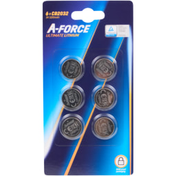 Pilhas tipo botão A-Force CR2032