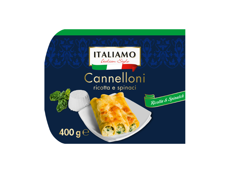 Cannelloni com Ricotta e Espinafres
