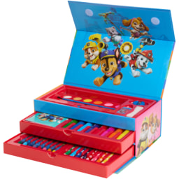 Caixa com material de pintura