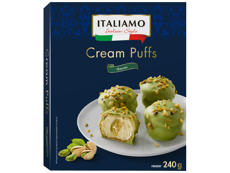 Profiteroles com Recheio de Pistácio