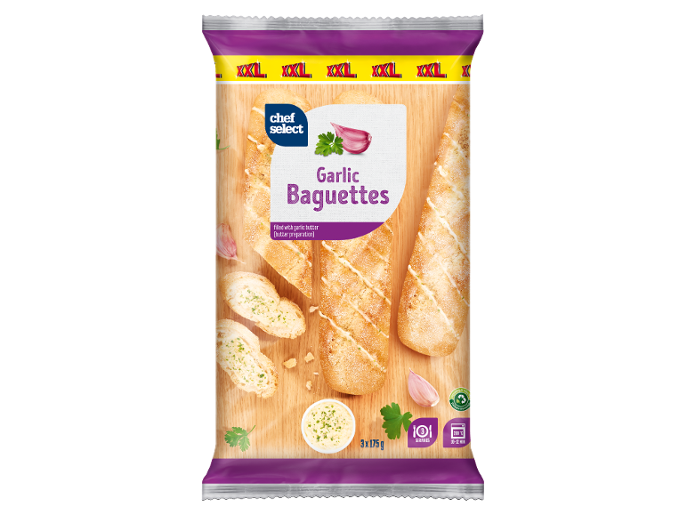 Baguetes com Manteiga de Alho/ Ervas XXL