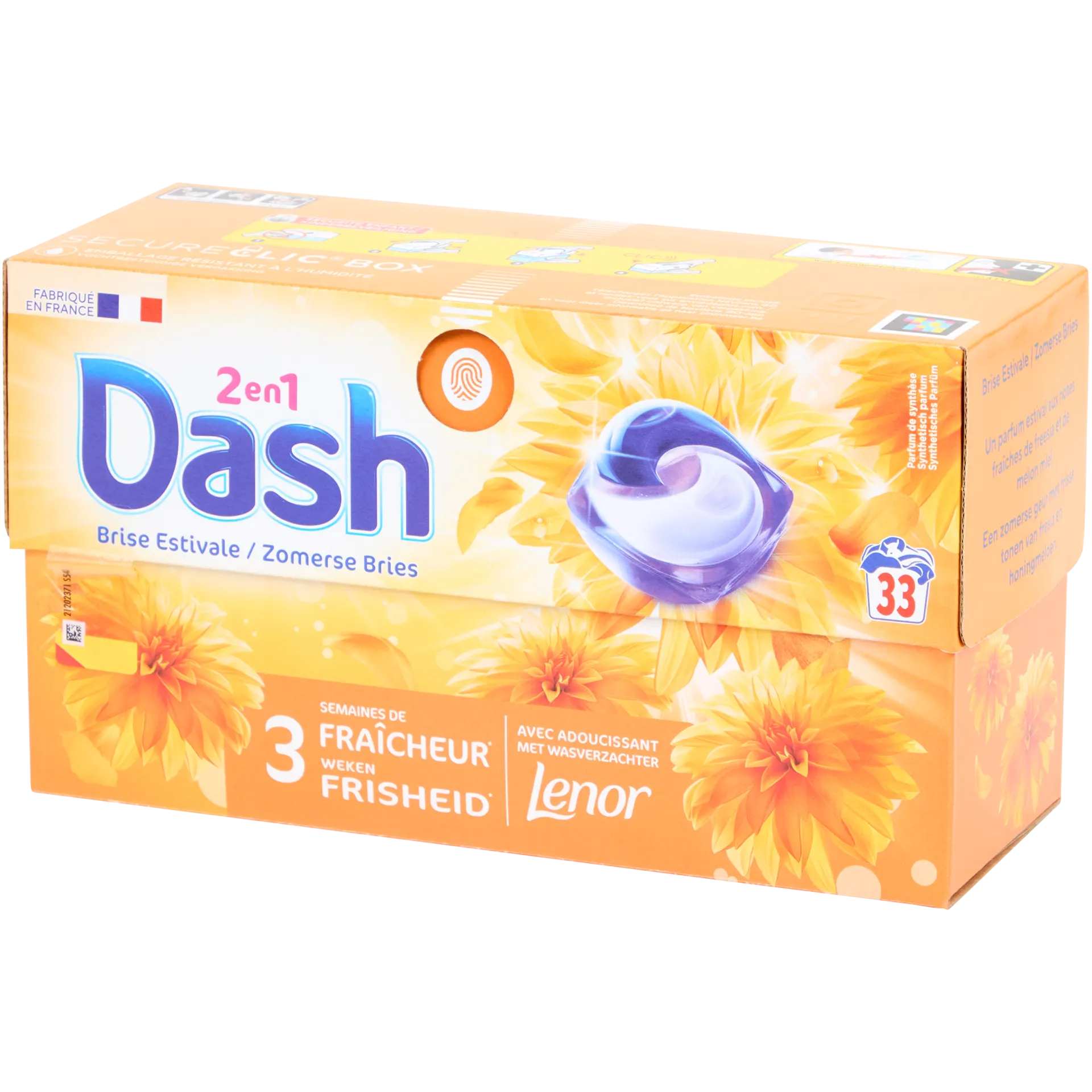 Detergente da roupa em cápsulas Dash Brisa de verão