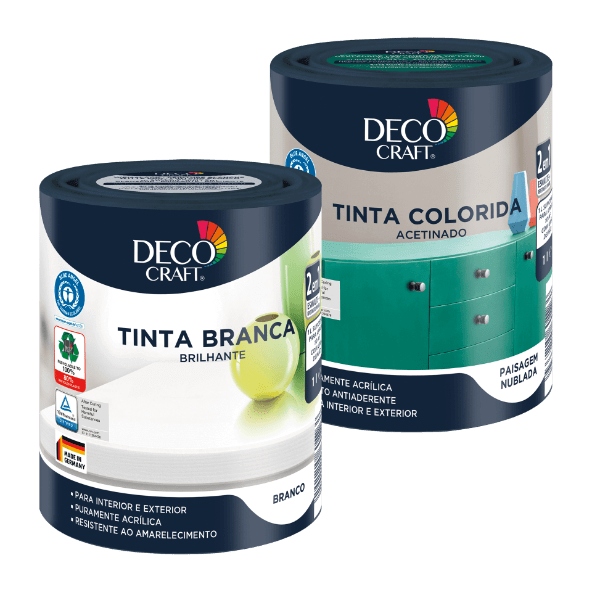 DECO CRAFT® - Tinta Colorida/ Branca
