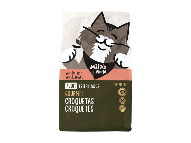 MAX & MILA'S WORLD - Croquetes Gourmet para Gato com Salmão Fresco
