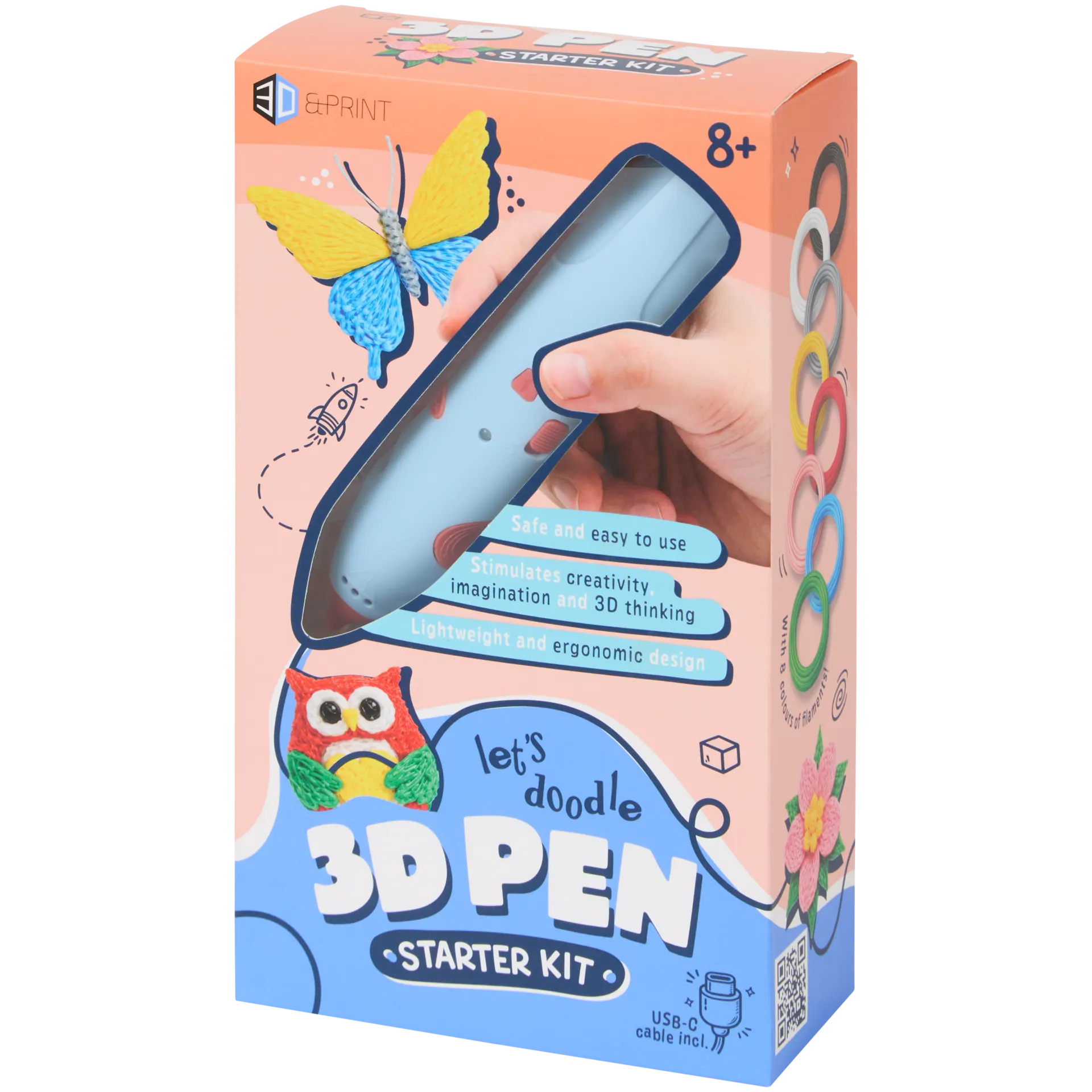 Kit inicial com caneta 3D