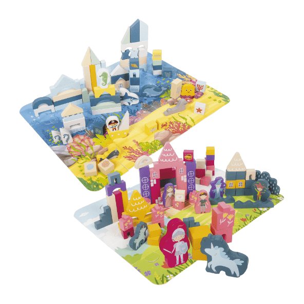 TOYLINO® - Blocos de Construção com Puzzle