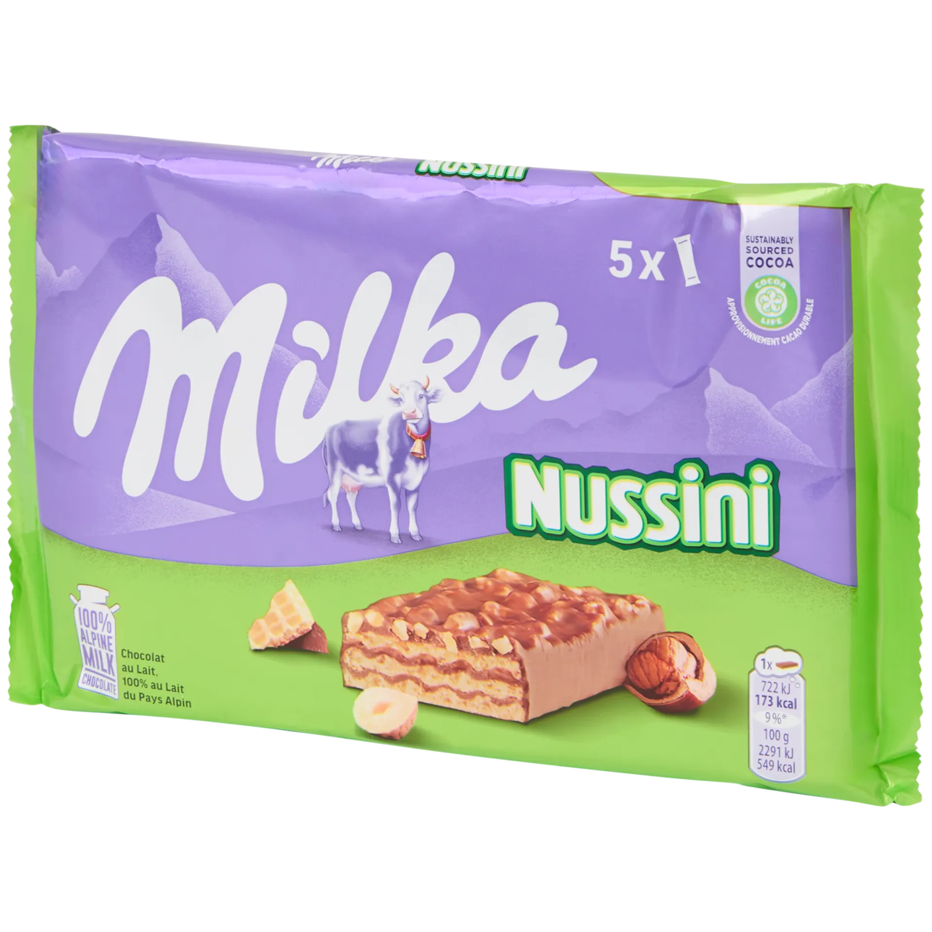 Bolachas wafers Nussini Milka
