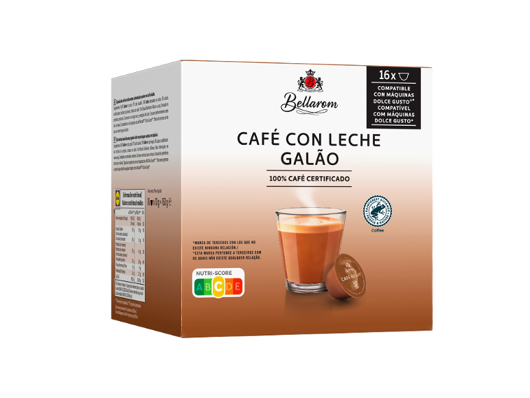 BELLAROM - Cápsulas de Café com Leite Galão